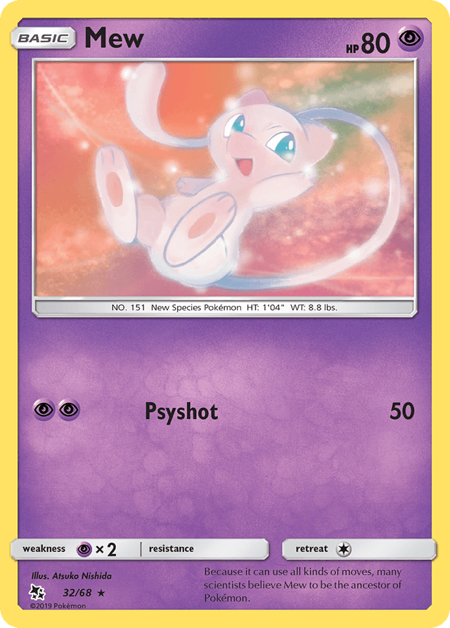 Carta Mew 32/68 do set Hidden Fates — Pokémon TCG | Bynx