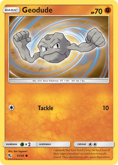 Carta Geodude 33/68 do set Hidden Fates — Pokémon TCG | Bynx