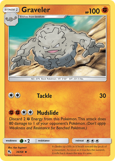 Carta Graveler 34/68 do set Hidden Fates — Pokémon TCG | Bynx