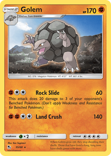 Carta Golem 35/68 do set Hidden Fates — Pokémon TCG | Bynx