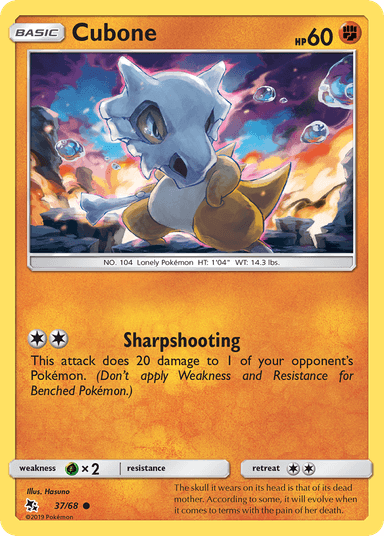 Carta Cubone 37/68 do set Hidden Fates — Pokémon TCG | Bynx
