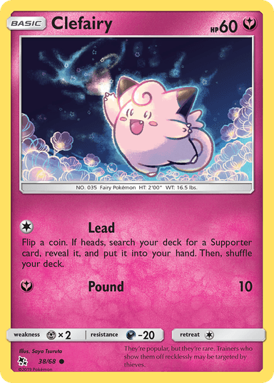 Carta Clefairy 38/68 do set Hidden Fates — Pokémon TCG | Bynx