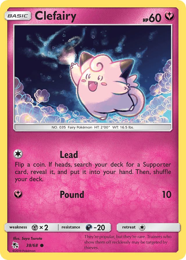 Carta Clefairy 38/68 do set Hidden Fates — Pokémon TCG | Bynx