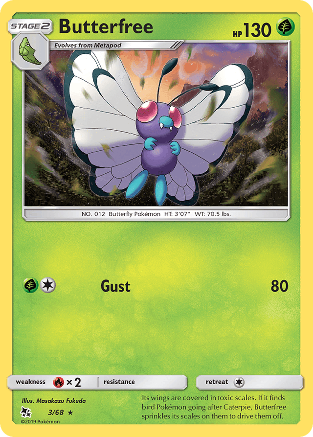 Carta Butterfree 3/68 do set Hidden Fates — Pokémon TCG | Bynx