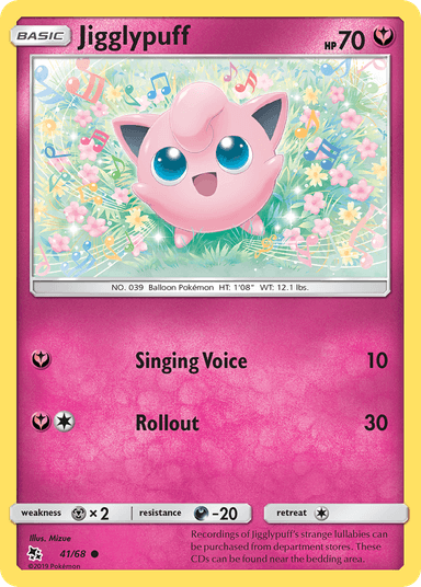 Carta Jigglypuff 41/68 do set Hidden Fates — Pokémon TCG | Bynx