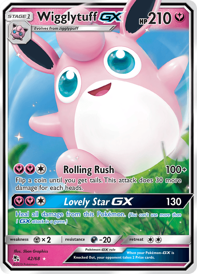 Carta Wigglytuff-GX 42/68 do set Hidden Fates — Pokémon TCG | Bynx
