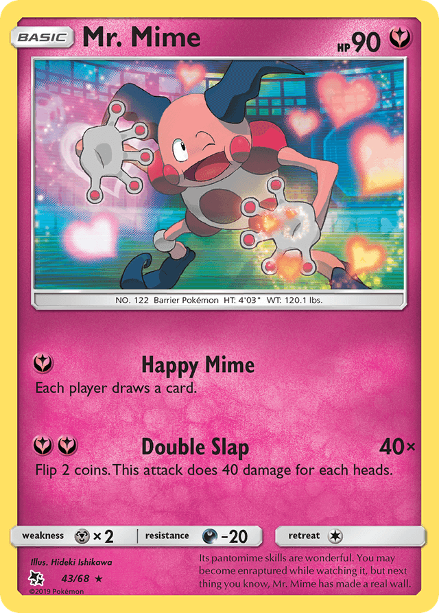 Carta Mr. Mime 43/68 do set Hidden Fates — Pokémon TCG | Bynx
