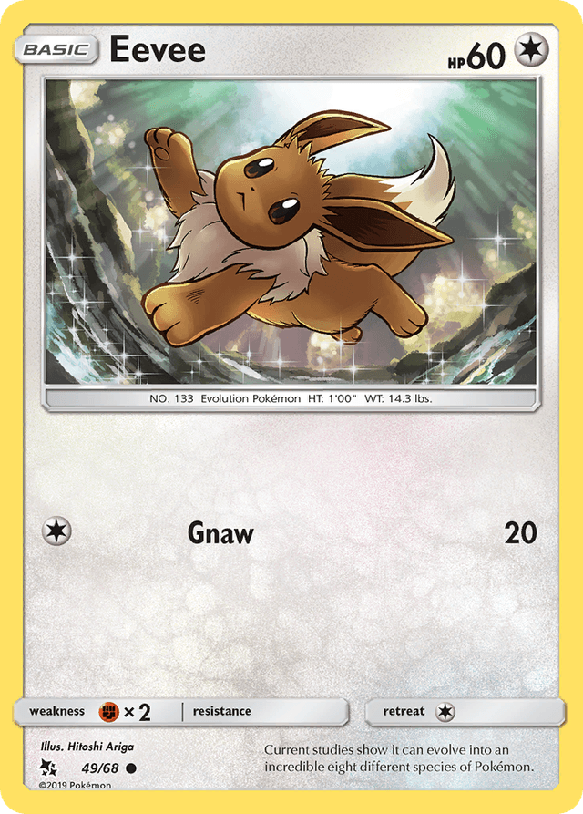 Carta Eevee 49/68 do set Hidden Fates — Pokémon TCG | Bynx