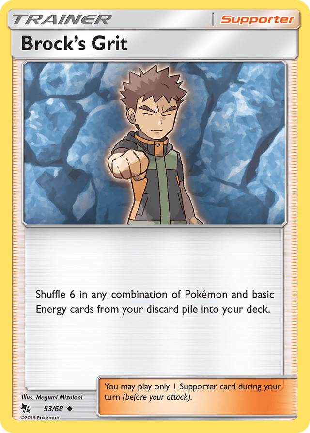Carta Brock's Grit 53/68 do set Hidden Fates — Pokémon TCG | Bynx
