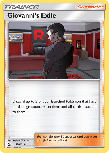 Carta Giovanni's Exile 57/68 do set Hidden Fates — Pokémon TCG | Bynx