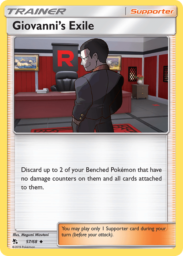 Carta Giovanni's Exile 57/68 do set Hidden Fates — Pokémon TCG | Bynx