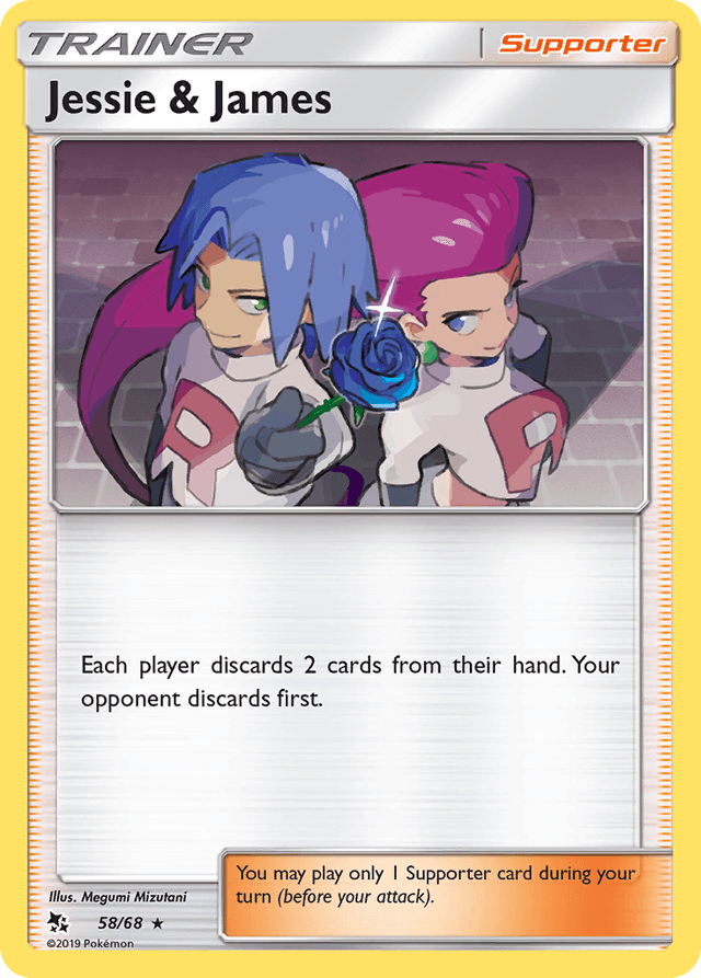 Carta Jessie & James 58/68 do set Hidden Fates — Pokémon TCG | Bynx