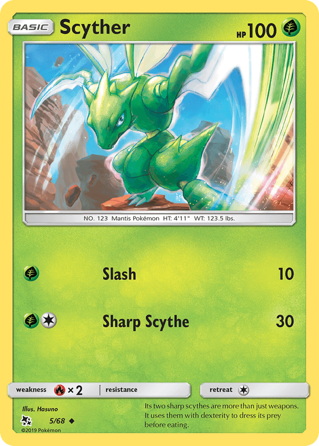 Carta Scyther 5/68 do set Hidden Fates — Pokémon TCG | Bynx