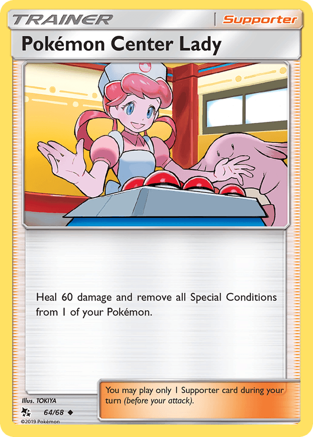 Carta Pokémon Center Lady 64/68 do set Hidden Fates — Pokémon TCG | Bynx