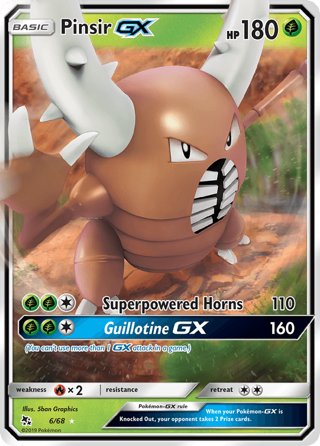 Carta Pinsir-GX 6/68 do set Hidden Fates — Pokémon TCG | Bynx