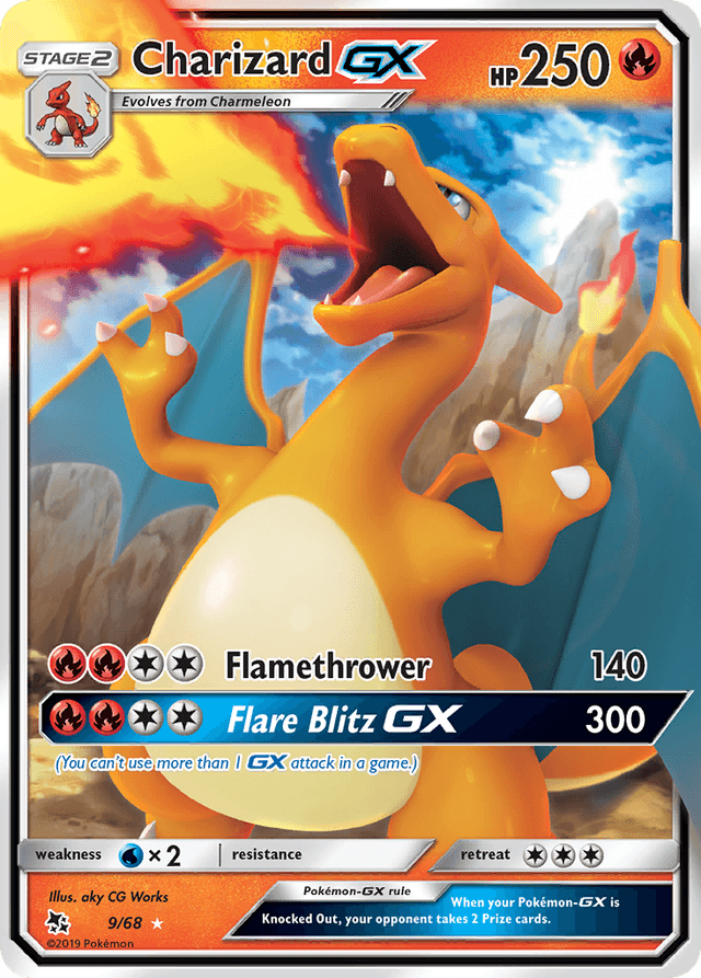 Carta Charizard-GX 9/68 do set Hidden Fates — Pokémon TCG | Bynx