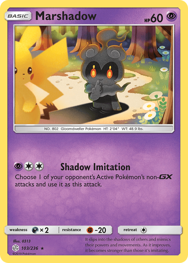 Carta Marshadow 103/236 do set Cosmic Eclipse — Pokémon TCG | Bynx