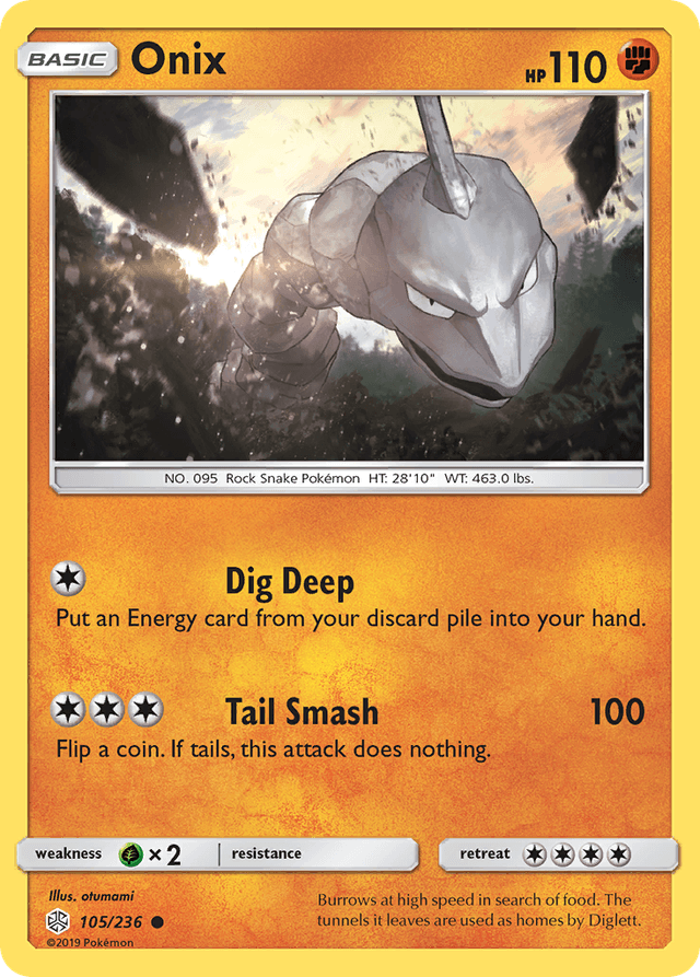 Carta Onix 105/236 do set Cosmic Eclipse — Pokémon TCG | Bynx