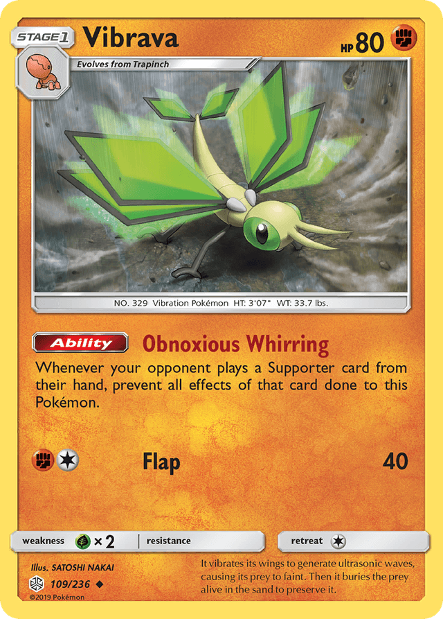 Carta Vibrava 109/236 do set Cosmic Eclipse — Pokémon TCG | Bynx