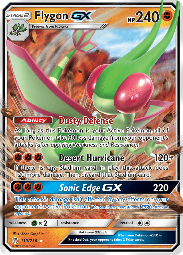 Carta Flygon-GX 110/236 do set Cosmic Eclipse — Pokémon TCG | Bynx