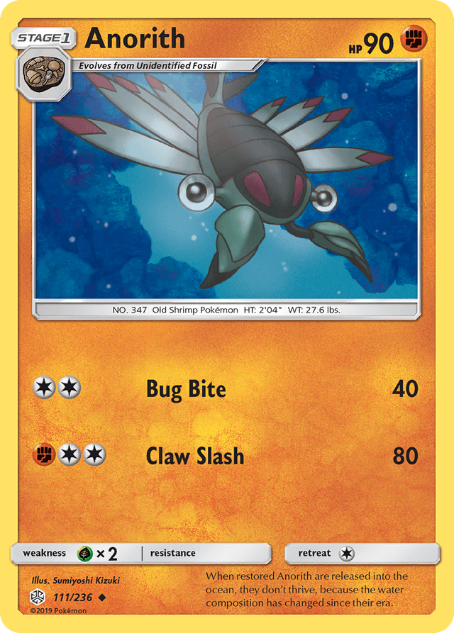 Carta Anorith 111/236 do set Cosmic Eclipse — Pokémon TCG | Bynx