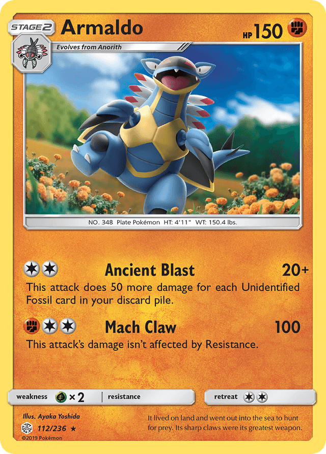 Carta Armaldo 112/236 do set Cosmic Eclipse — Pokémon TCG | Bynx