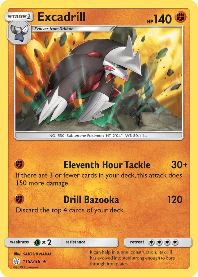 Carta Excadrill 115/236 do set Cosmic Eclipse — Pokémon TCG | Bynx