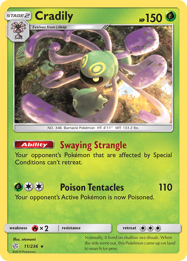 Carta Cradily 11/236 do set Cosmic Eclipse — Pokémon TCG | Bynx