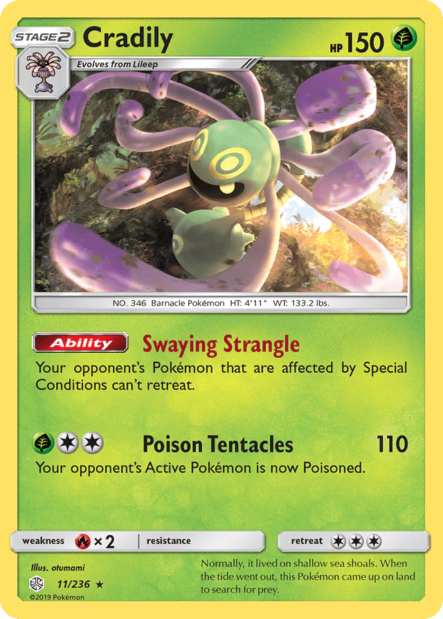 Carta Cradily 11/236 do set Cosmic Eclipse — Pokémon TCG | Bynx