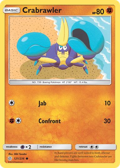 Carta Crabrawler 121/236 do set Cosmic Eclipse — Pokémon TCG | Bynx