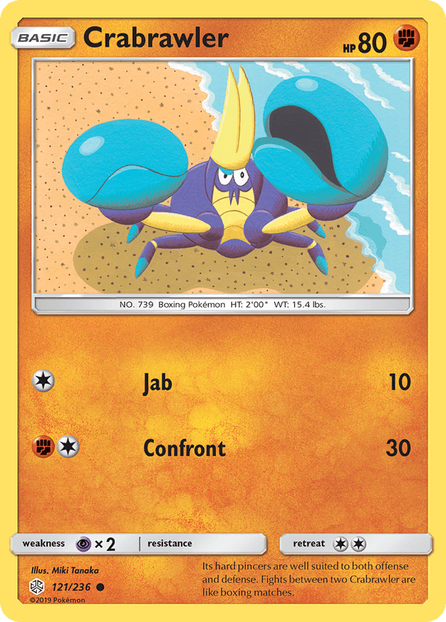 Carta Crabrawler 121/236 do set Cosmic Eclipse — Pokémon TCG | Bynx