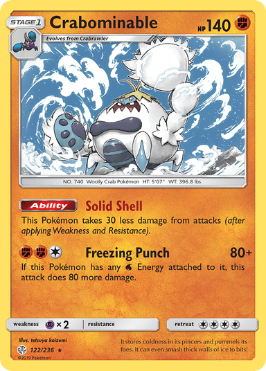 Carta Crabominable 122/236 do set Cosmic Eclipse — Pokémon TCG | Bynx