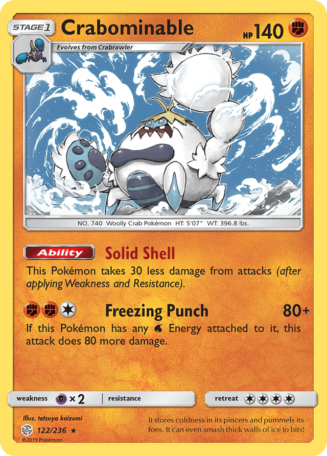 Carta Crabominable 122/236 do set Cosmic Eclipse — Pokémon TCG | Bynx