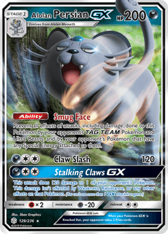 Alolan Persian-GX 129/236 — Eclipse Cósmico