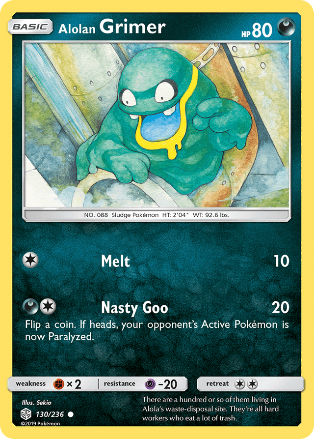 Carta Alolan Grimer 130/236 do set Cosmic Eclipse — Pokémon TCG | Bynx