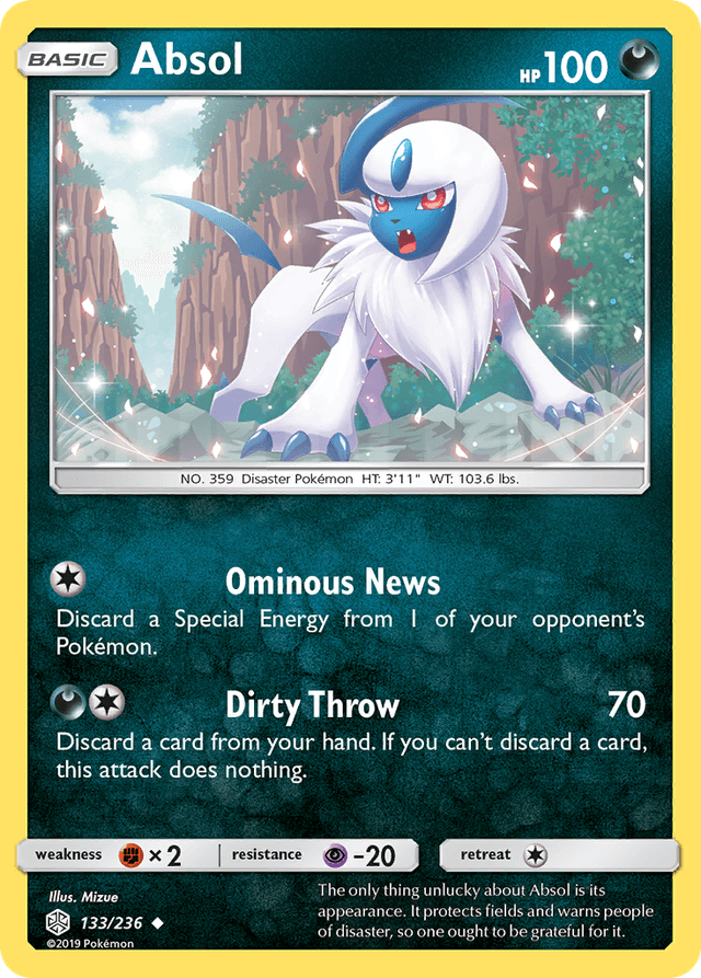Carta Absol 133/236 do set Cosmic Eclipse — Pokémon TCG | Bynx