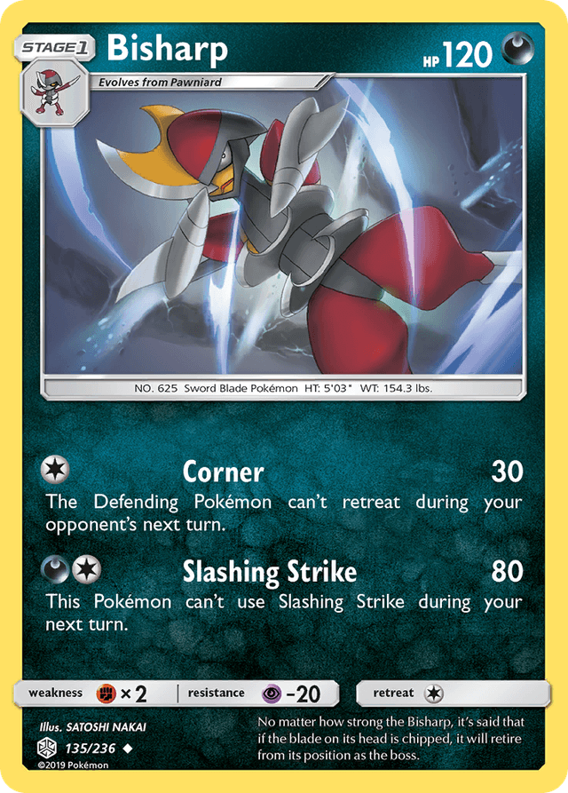 Carta Bisharp 135/236 do set Cosmic Eclipse — Pokémon TCG | Bynx
