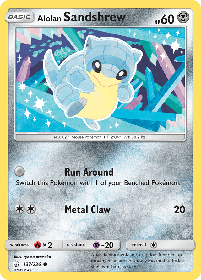 Carta Alolan Sandshrew 137/236 do set Cosmic Eclipse — Pokémon TCG | Bynx