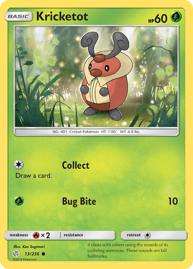 Carta Kricketot 13/236 do set Cosmic Eclipse — Pokémon TCG | Bynx