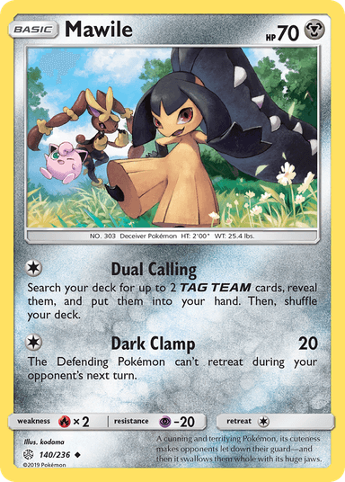 Carta Mawile 140/236 do set Cosmic Eclipse — Pokémon TCG | Bynx