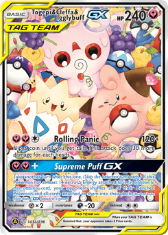 Carta Togepi & Cleffa & Igglybuff-GX 143a do set Cosmic Eclipse — Pokémon TCG | Bynx