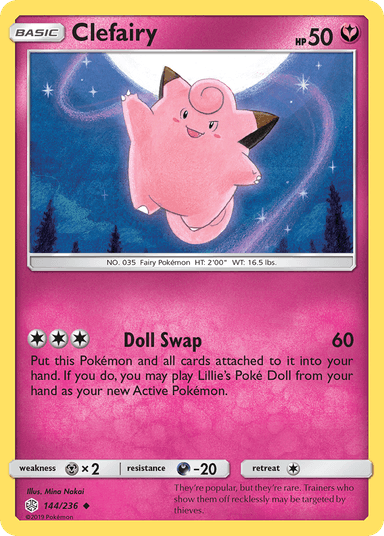 Carta Clefairy 144/236 do set Cosmic Eclipse — Pokémon TCG | Bynx