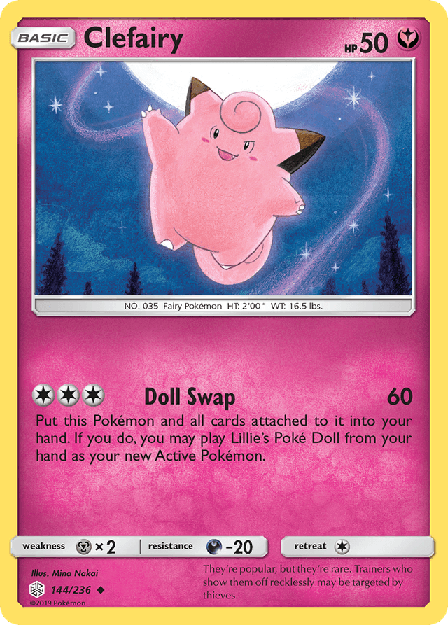 Carta Clefairy 144/236 do set Cosmic Eclipse — Pokémon TCG | Bynx