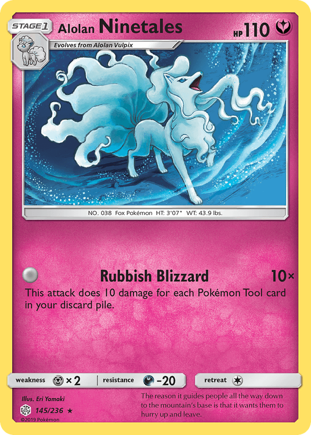 Carta Alolan Ninetales 145/236 do set Cosmic Eclipse — Pokémon TCG | Bynx
