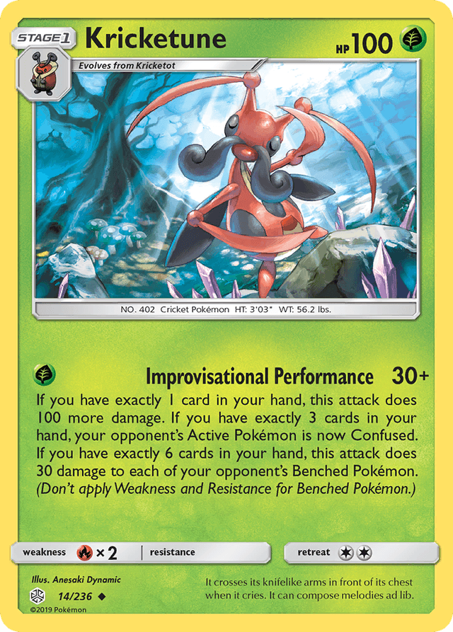 Carta Kricketune 14/236 do set Cosmic Eclipse — Pokémon TCG | Bynx