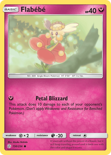 Carta Flabébé 150/236 do set Cosmic Eclipse — Pokémon TCG | Bynx