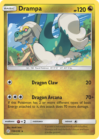Carta Drampa 159/236 do set Cosmic Eclipse — Pokémon TCG | Bynx