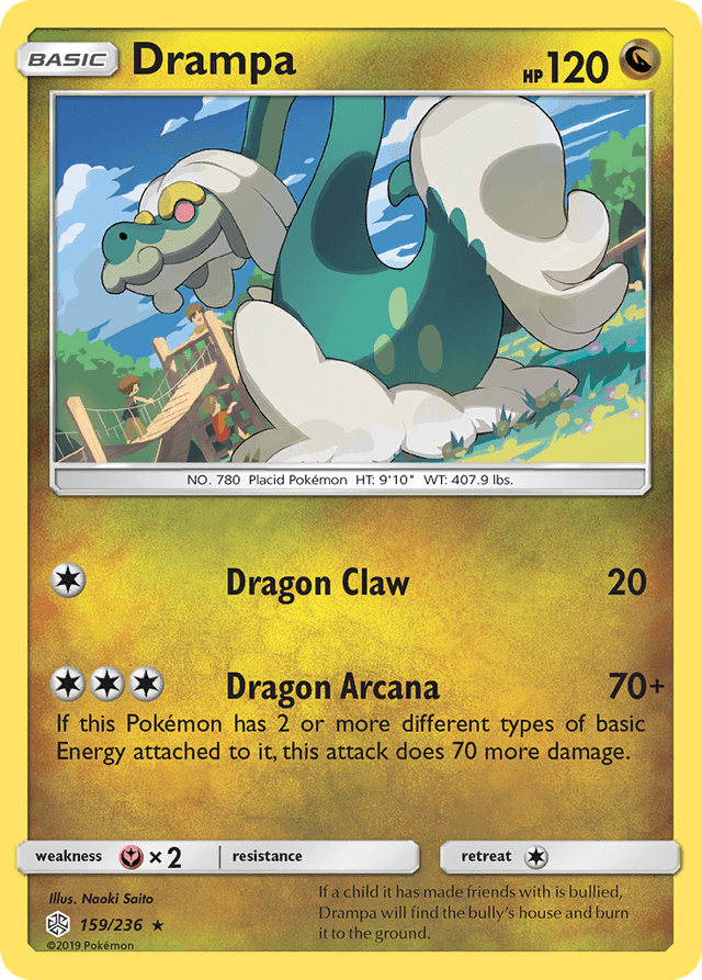 Carta Drampa 159/236 do set Cosmic Eclipse — Pokémon TCG | Bynx
