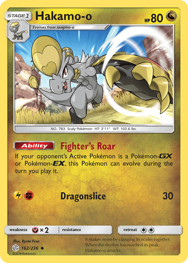 Carta Hakamo-o 162/236 do set Cosmic Eclipse — Pokémon TCG | Bynx