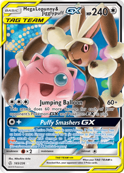 Mega Lopunny & Jigglypuff-GX 165 — Cosmic Eclipse
